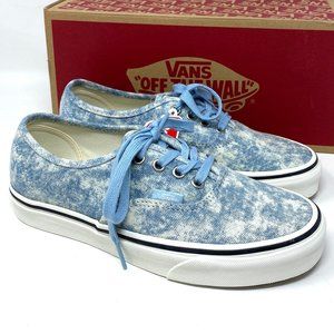 VANS Men's Size VN0A5HZS9FM AUTHENTIC Denim Winter Sky Blue Canvas Low Sneakers